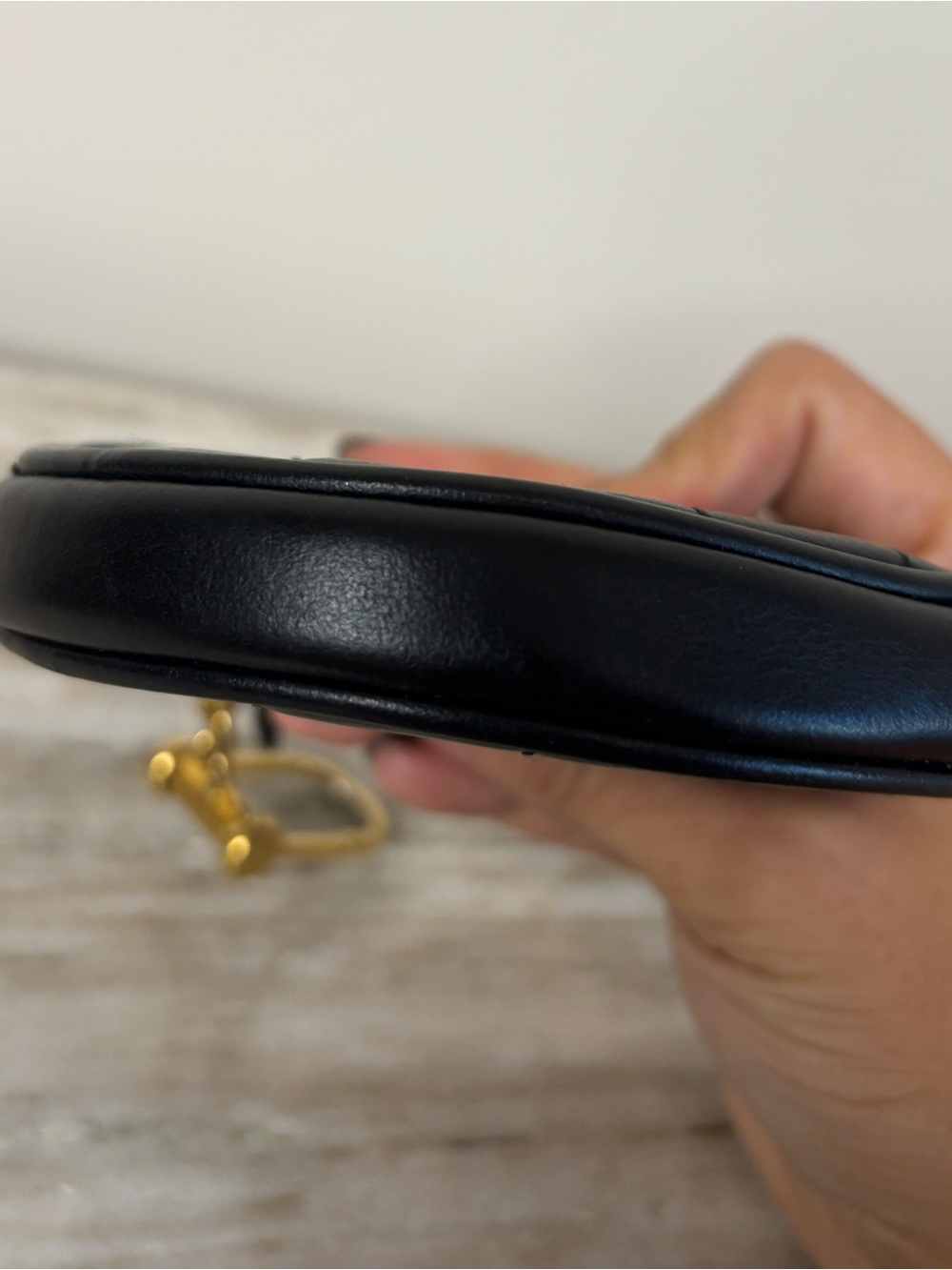 Gucci GG Marmont Round Coin Purse Black Matelasse Leather - Picture 8 of 8